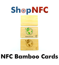 Wooden NFC Cards in Bamboo NTAG213 - Customizable