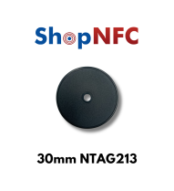 Etiqueta NFC NTAG213 IP66 30mm de ABS perforada - Personalizable