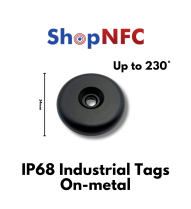 Etiqueta NFC industrial IP68 NTAG213/6 Antimetal 34mm