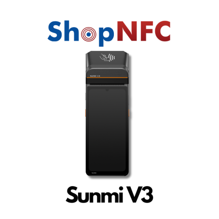Sunmi V3, NO GMS, 58mm Printer + label printer, NFC, EU 4G, UK Adapter [REMIS À NEUF]