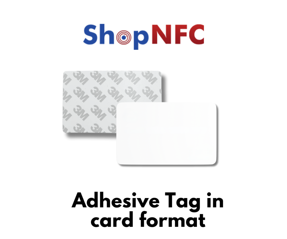 Cartes NFC en PVC avec support adhésif - Personnalisables
