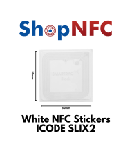 Etiqueta NFC blanca ICODE SLIX2 50x50mm adhesiva