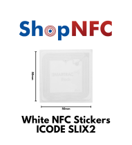 Weiße NFC-Aufkleber ICODE SLIX2 50x50mm