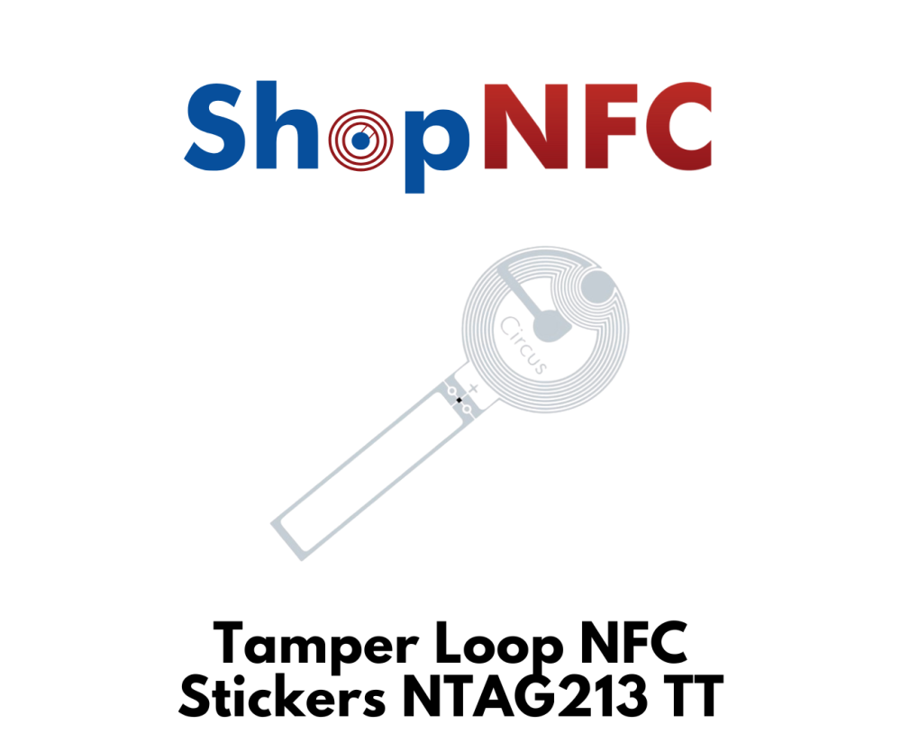 Tag NFC Tamper Loop NTAG213 TT adesivi