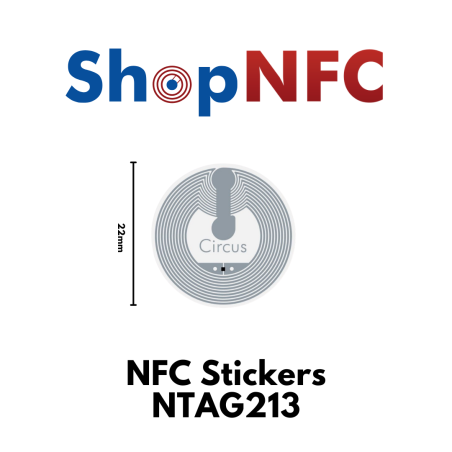 Tag NFC NTAG213 22mm adesivi