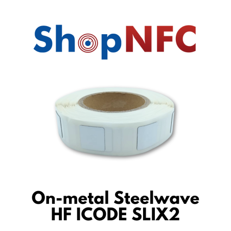 Etiqueta NFC Antimetal ICODE SLIX 2 Steelwave HF 25x25mm