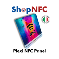 Panneau NFC adhésif en Plexiglas transparent - Imprimé UV
