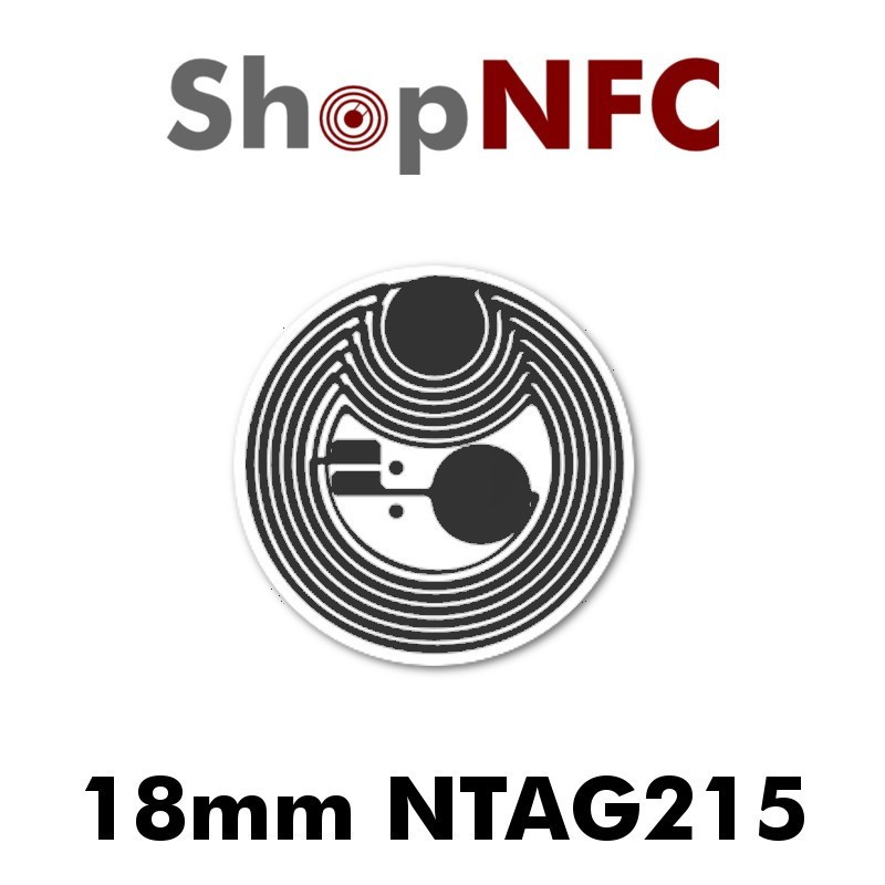 20 etiquetas NFC ID5200 NFC, etiquetas adhesivas redondas de 1.575 pulgadas  (1.575 in), etiqueta antiinterferencias con impresión NFC para sistema de