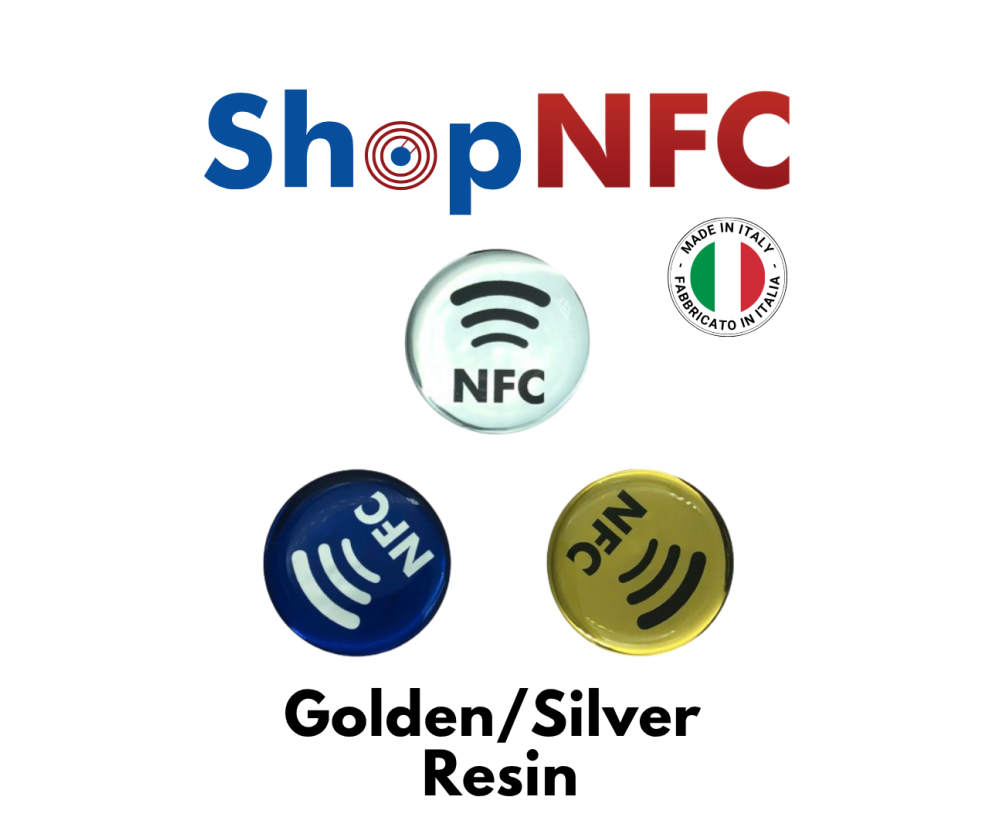 Golden/Silver Epoxy NFC Labels - Custom printed