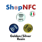 Golden/Silver Epoxy NFC Labels - Custom printed