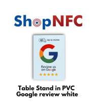 Table Stand in PVC with NTAG213 NFC Chip
