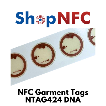 NFC Garment Tags NTAG424 DNA in flexible PET 25mm
