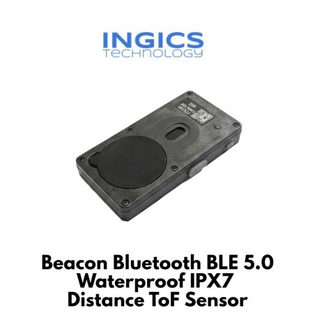 Ingics iBS09R - Beacon Bluetooth BLE 5.0 Waterproof IPX7 - Capteur de Distance ToF