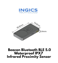 Ingics iBS09IR - Beacon Bluetooth BLE 5.0 Waterproof IPX7 - Sensore di Prossimità Infrarossi