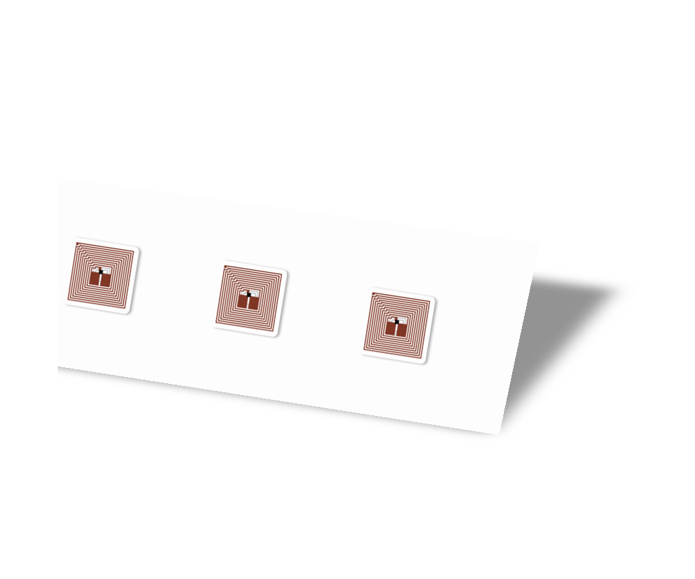 NFC Stickers ICODE 3 copper 5.5x5.5mm