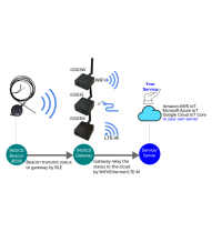 Sensore Beacon BLE INGICS iBS08P IP67 con sonda PT100 per temperature estreme