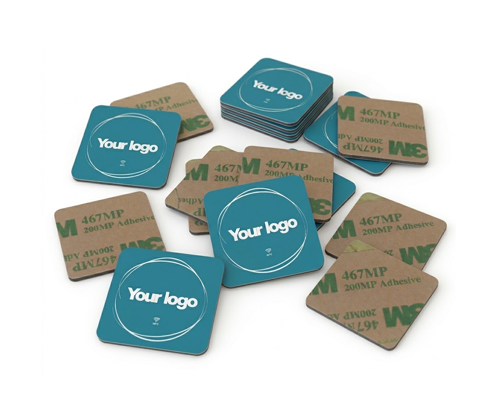 Custom Printed NFC Stickers On-metal 53x53mm - Express