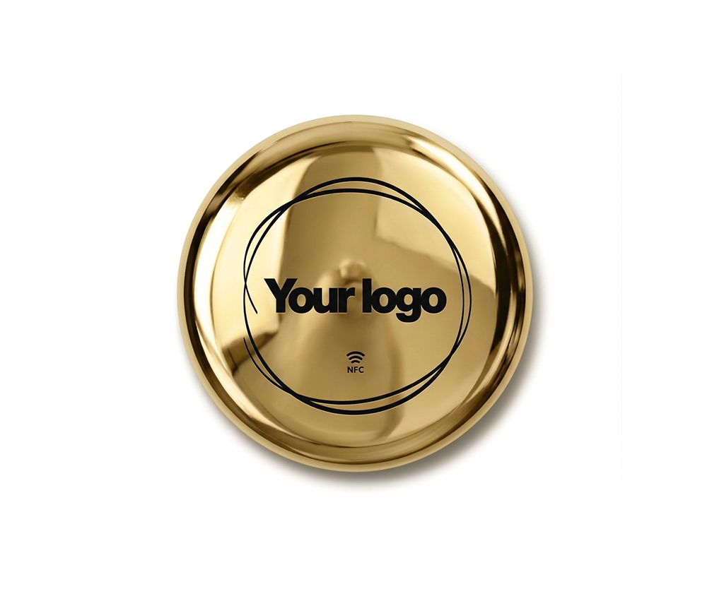 Tag NFC schermati resinati oro/argento a specchio - Personalizzati Tag NFC schermati resinati oro/argento a specchio - Personalizzati