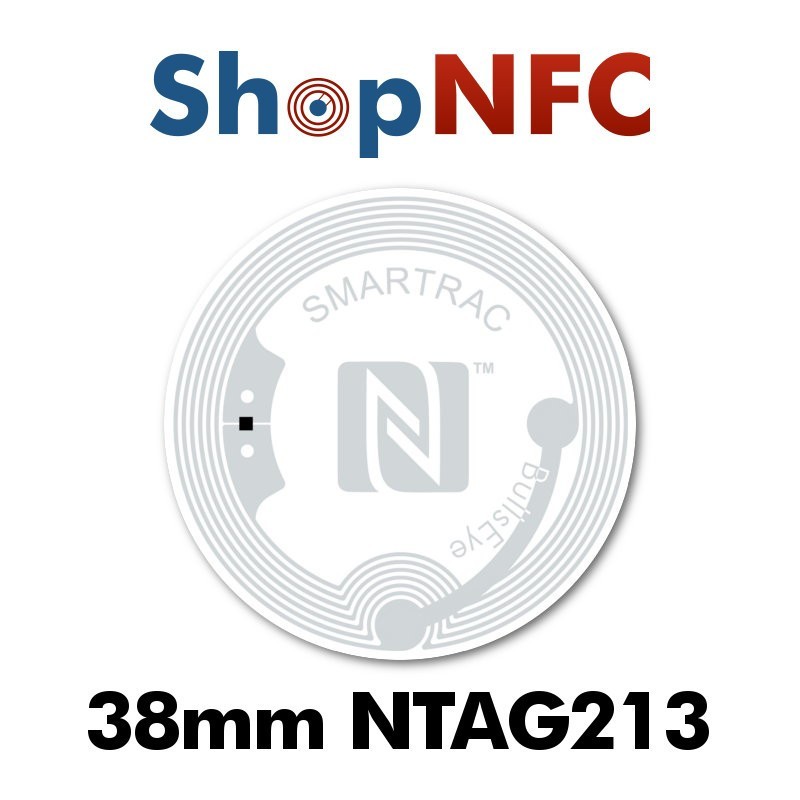 Smartrac Bullseye NTAG213 - Clear NFC Stickers Round ø38mm - Shop NFC