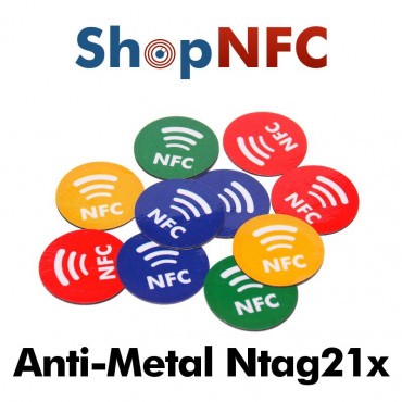 NFC On-Metal Tags NTAG213/6 mit NFC Logo