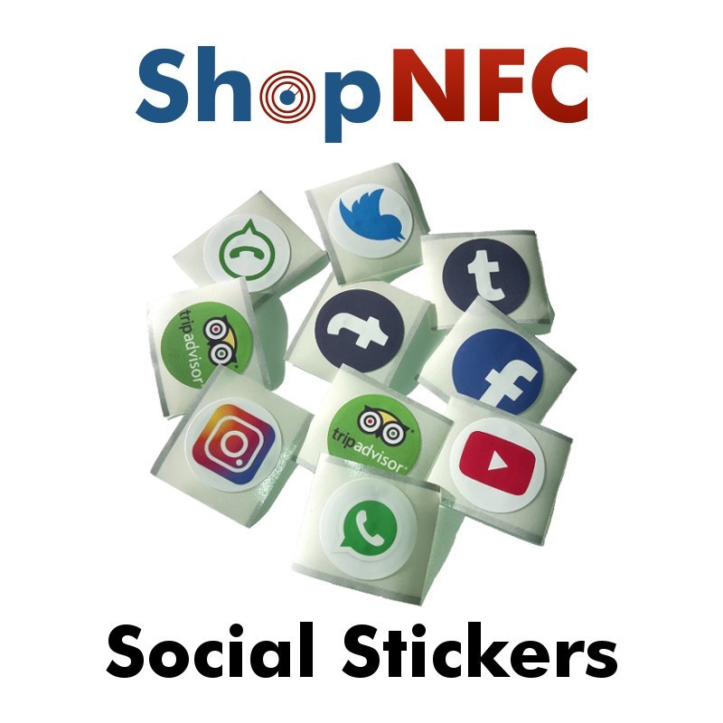Etiqueta NFC NTAG213 adhesiva con logotipo NFC