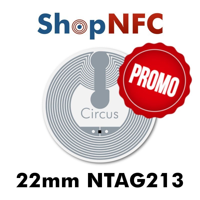 Etiqueta NFC NTAG213 adhesiva con logotipo NFC