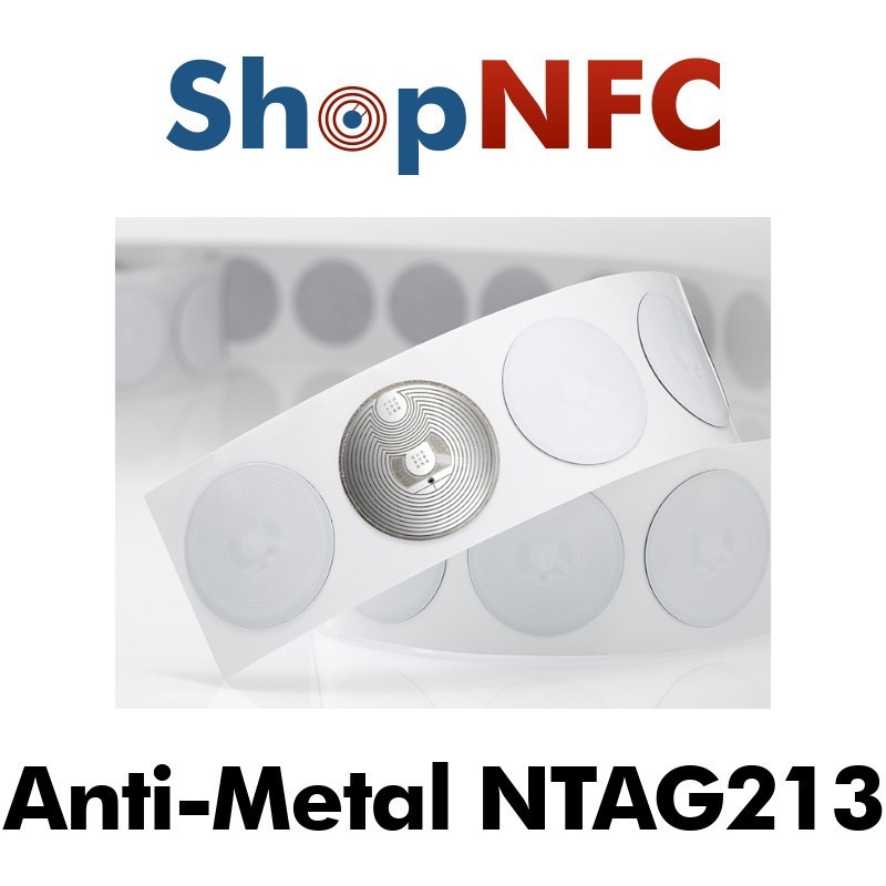 Etiquetas NFC Antimetal de resina brillantes or/plata - Personalizadas